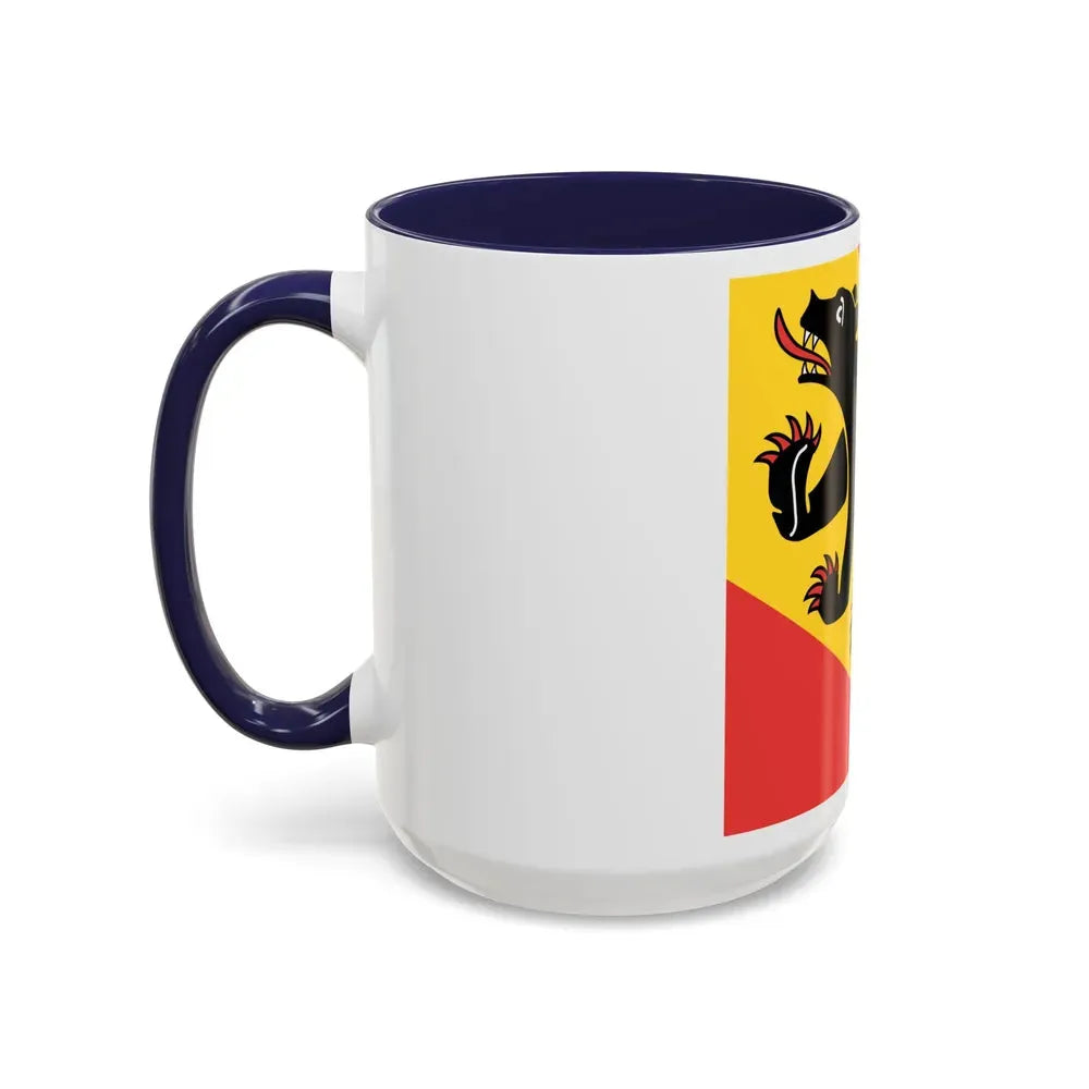 Flag of Canton of Bern Switzerland - Accent Coffee Mug - Go Mug Yourself