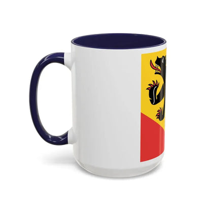 Flag of Canton of Bern Switzerland - Accent Coffee Mug - Go Mug Yourself