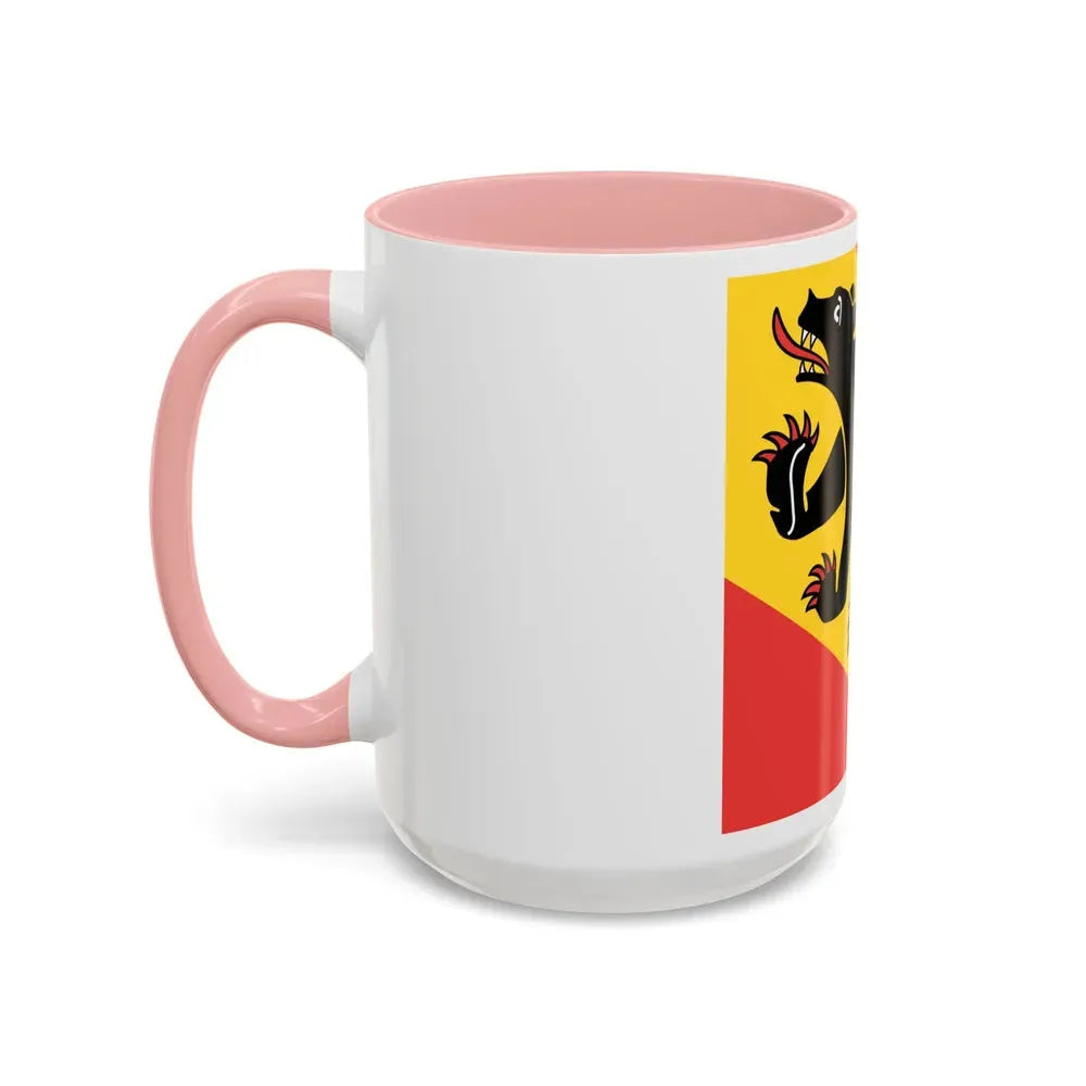 Flag of Canton of Bern Switzerland - Accent Coffee Mug - Go Mug Yourself