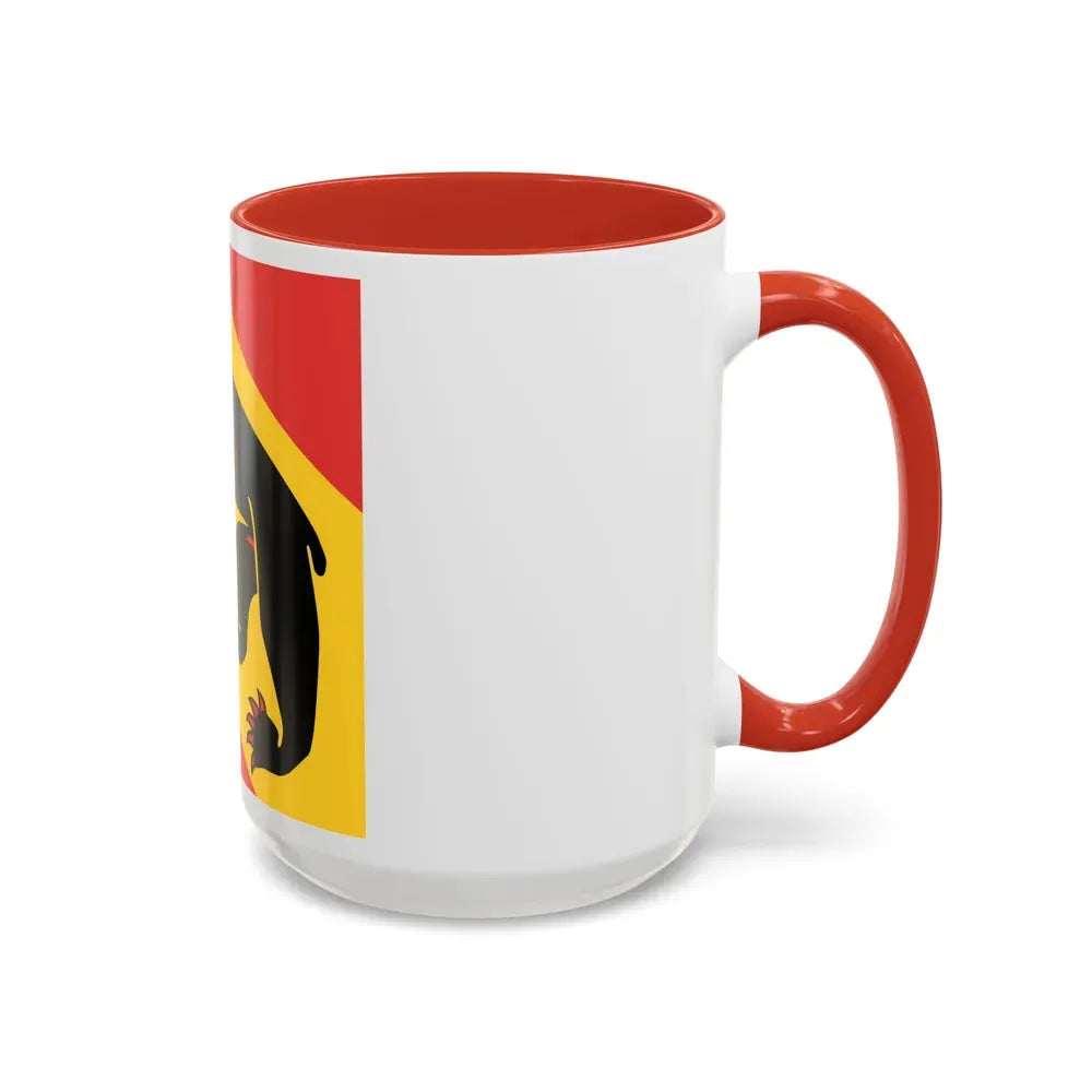 Flag of Canton of Bern Switzerland - Accent Coffee Mug - Go Mug Yourself