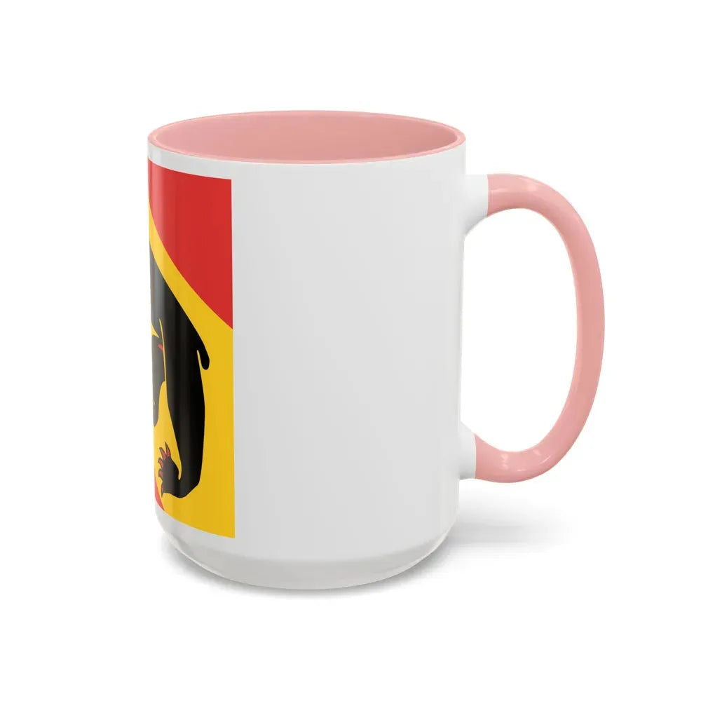 Flag of Canton of Bern Switzerland - Accent Coffee Mug - Go Mug Yourself