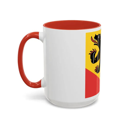 Flag of Canton of Bern Switzerland - Accent Coffee Mug - Go Mug Yourself