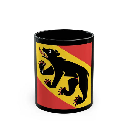 Flag of Canton of Bern Switzerland - Black Coffee Mug 11oz - Go Mug Yourself