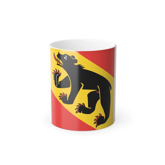 Flag of Canton of Bern Switzerland - Color Changing Coffee Mug-11oz-Go Mug Yourself