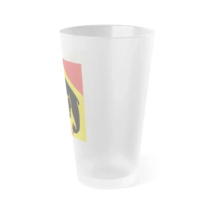 Flag of Canton of Bern Switzerland - Frosted Pint Glass 16oz - Go Mug Yourself