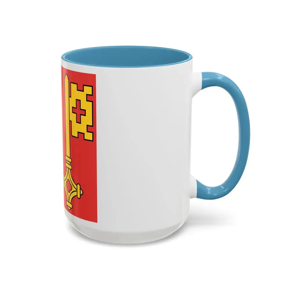 Flag of Canton of Geneva Switzerland - Accent Coffee Mug - Go Mug Yourself