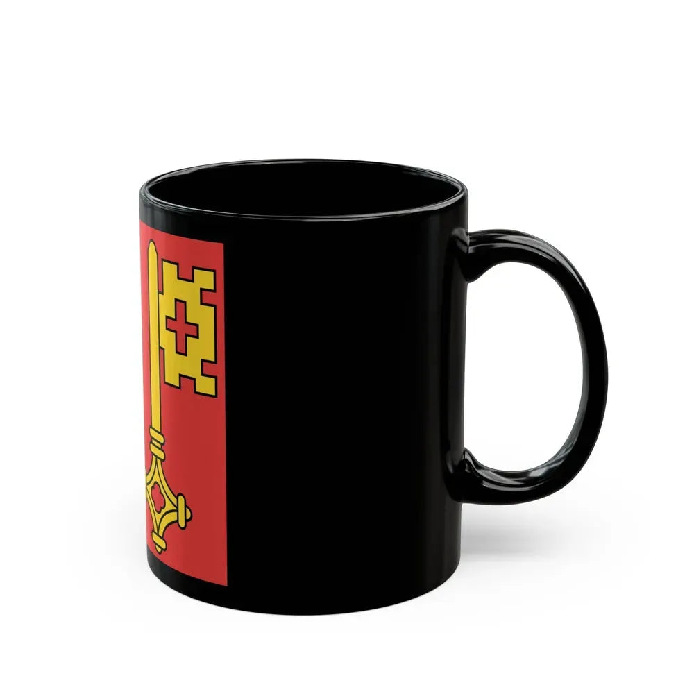 Flag of Canton of Geneva Switzerland - Black Coffee Mug - Go Mug Yourself