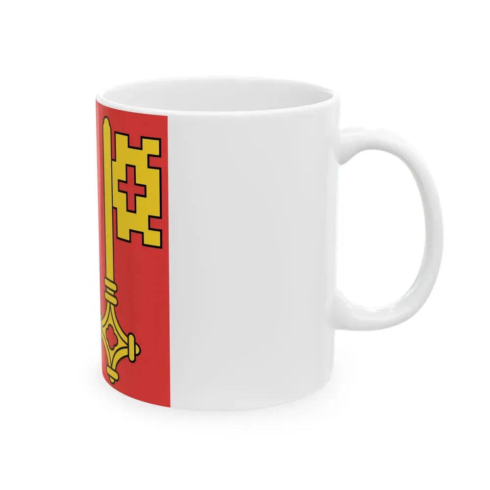 Flag of Canton of Geneva Switzerland - White Coffee Mug - Go Mug Yourself