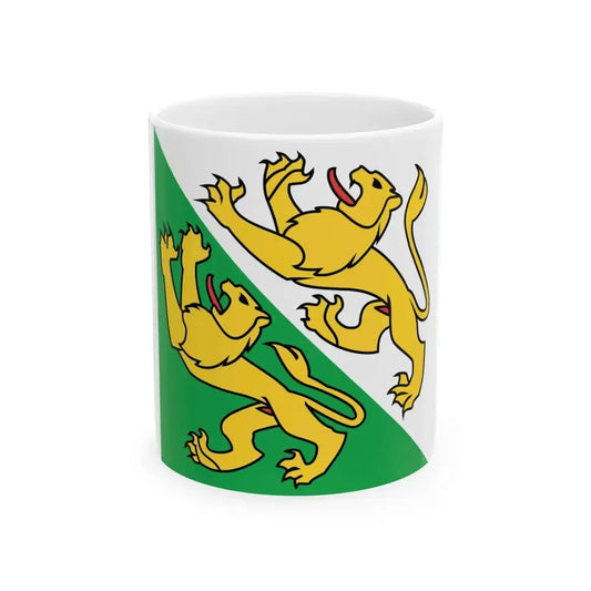 Flag of Canton of Thurgau (Switzerland) White Coffee Mug 11oz - Go Mug Yourself