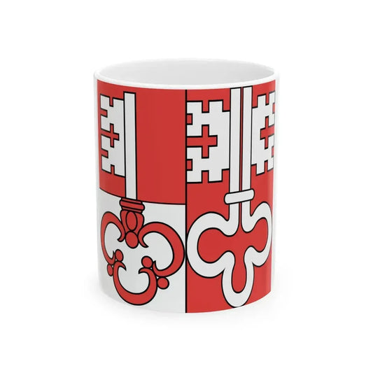 Flag of Canton of Unterwalden (Switzerland) White Coffee Mug 11oz - Go Mug Yourself