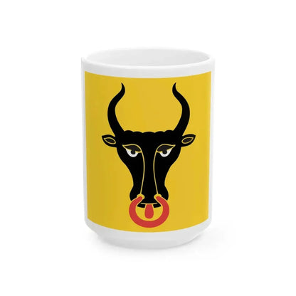 Flag of Canton of Uri alt (Switzerland) White Coffee Mug 15oz - Go Mug Yourself