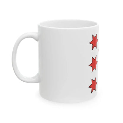 Flag of Canton of Valais 1628-1802 (Switzerland) White Coffee Mug - Go Mug Yourself
