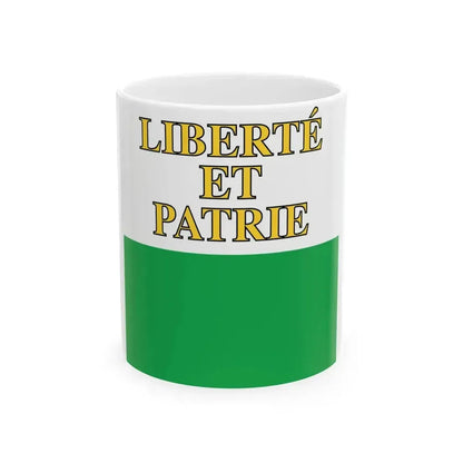 Flag of Canton of Vaud (Switzerland) White Coffee Mug 11oz - Go Mug Yourself