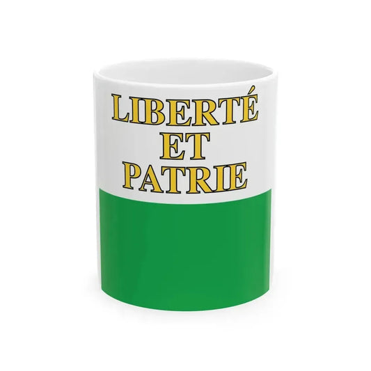 Flag of Canton of Vaud (Switzerland) White Coffee Mug 11oz - Go Mug Yourself