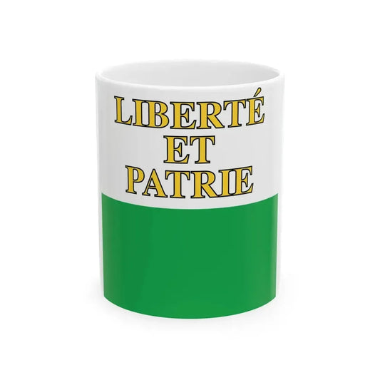 Flag of Canton of Vaud (Switzerland) White Coffee Mug 11oz - Go Mug Yourself