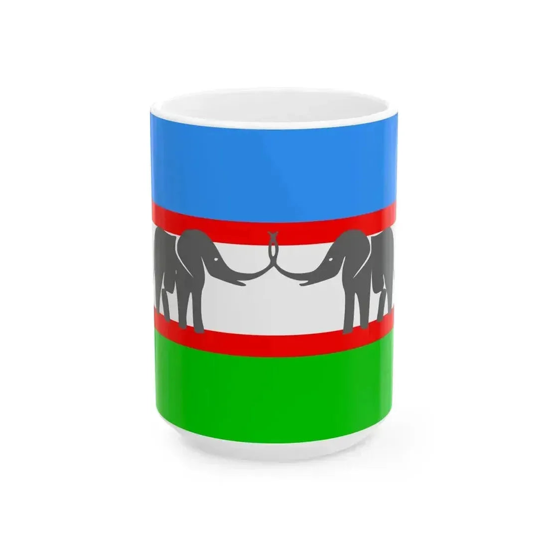 Flag of CANU (Namibia) White Coffee Mug 15oz - Go Mug Yourself