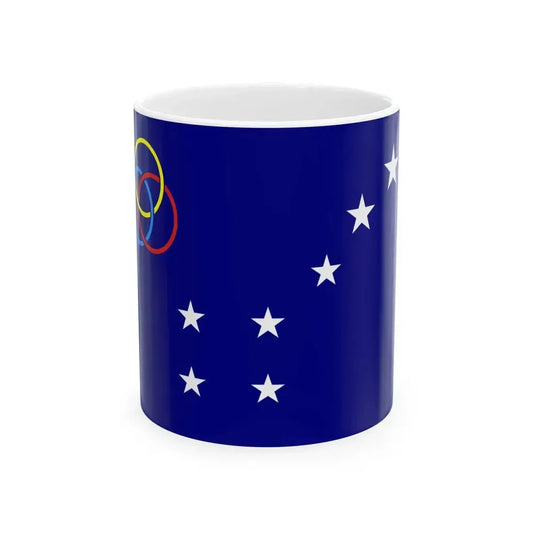 Flag of Caodaist Youth Union (Vietnam) White Coffee Mug 11oz - Go Mug Yourself