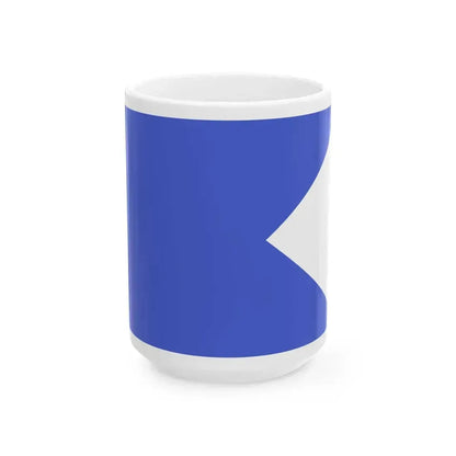 Flag of captain division commander of the Regia Marina (Italy) White Coffee Mug 15oz - Go Mug Yourself