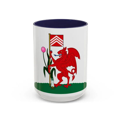 Flag of Cardiff UK - Accent Coffee Mug 15oz Navy - Go Mug Yourself