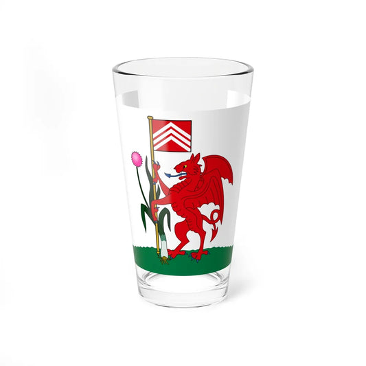 Flag of Cardiff UK - Pint Glass 16oz-16oz-Go Mug Yourself