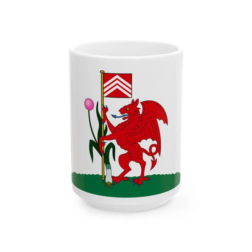 Flag of Cardiff UK - White Coffee Mug-15oz-Go Mug Yourself