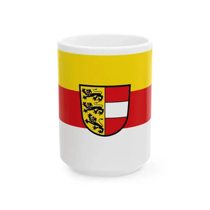 Flag of Carinthia state (Austria) White Coffee Mug 15oz - Go Mug Yourself