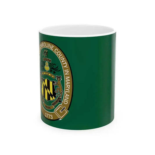 Flag of Caroline County Maryland (United States) White Coffee Mug 11oz - Go Mug Yourself