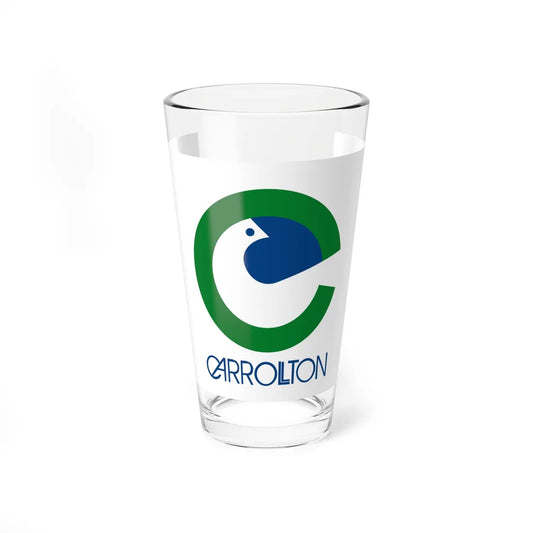Flag of Carrollton Texas (United States) Pint Glass 16oz 16oz - Go Mug Yourself