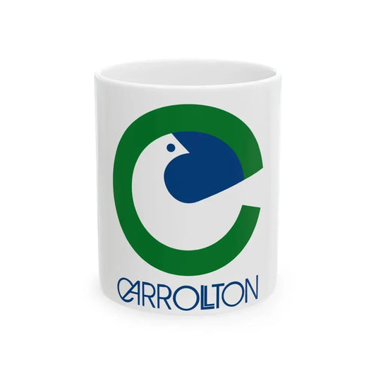 Flag of Carrollton Texas (United States) White Coffee Mug 11oz - Go Mug Yourself