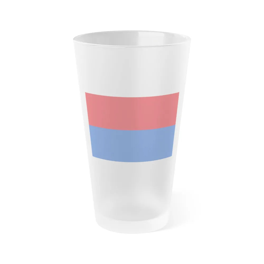 Flag of Cartago Province Costa Rica - Frosted Pint Glass 16oz-16oz-Frosted-Go Mug Yourself