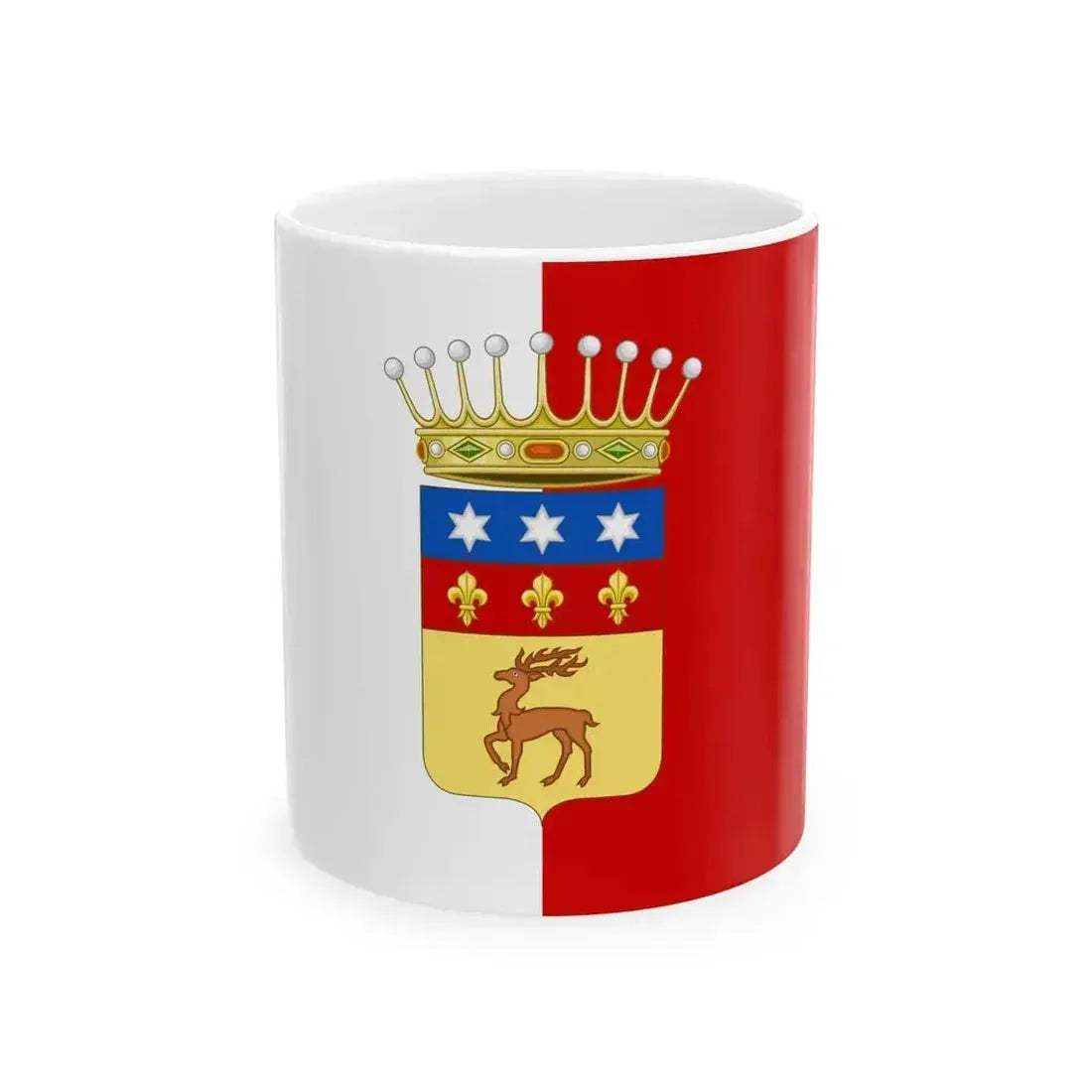 Flag of Castelnovo Monti (Italy) White Coffee Mug 11oz - Go Mug Yourself