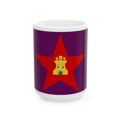 Flag of Castile with star (Spain) White Coffee Mug 15oz - Go Mug Yourself