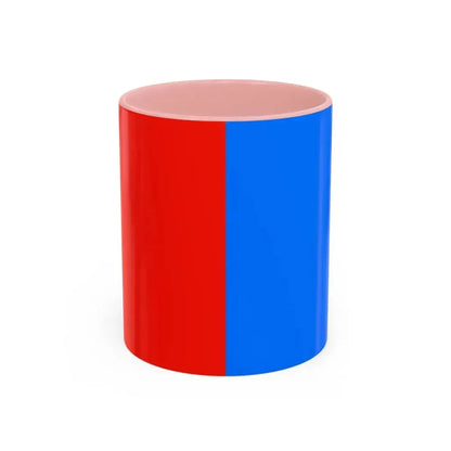 Flag of Catania Italy - Accent Coffee Mug 11oz Pink - Go Mug Yourself