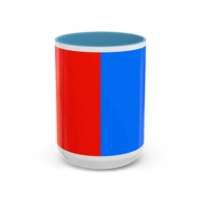 Flag of Catania Italy - Accent Coffee Mug 15oz Light Blue - Go Mug Yourself
