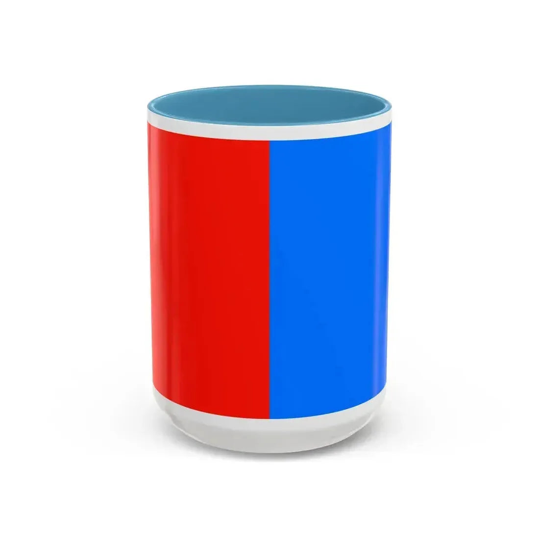 Flag of Catania Italy - Accent Coffee Mug 15oz Light Blue - Go Mug Yourself