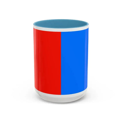 Flag of Catania Italy - Accent Coffee Mug 15oz Light Blue - Go Mug Yourself
