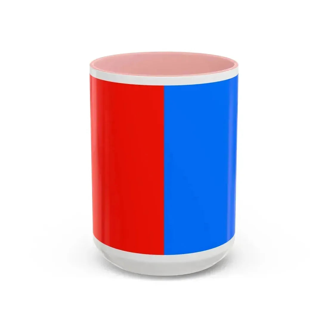 Flag of Catania Italy - Accent Coffee Mug 15oz Pink - Go Mug Yourself