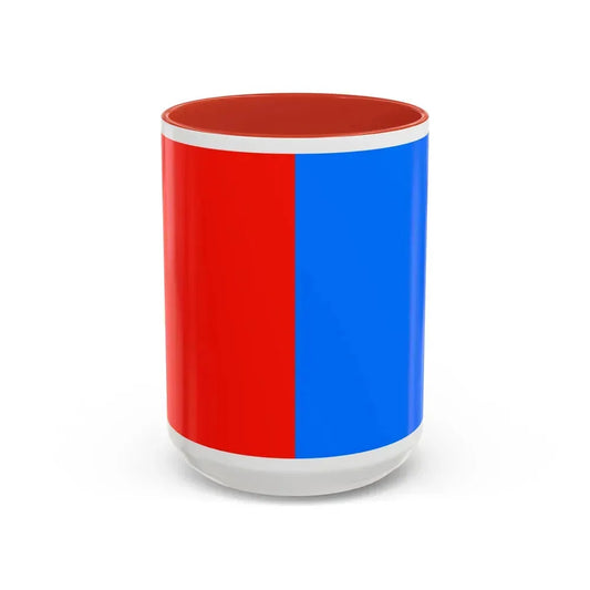 Flag of Catania Italy - Accent Coffee Mug 15oz Red - Go Mug Yourself