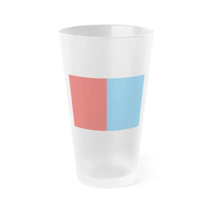 Flag of Catania Italy - Frosted Pint Glass 16oz 16oz Frosted - Go Mug Yourself