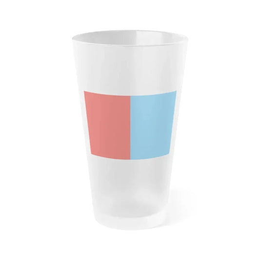 Flag of Catania Italy - Frosted Pint Glass 16oz 16oz Frosted - Go Mug Yourself