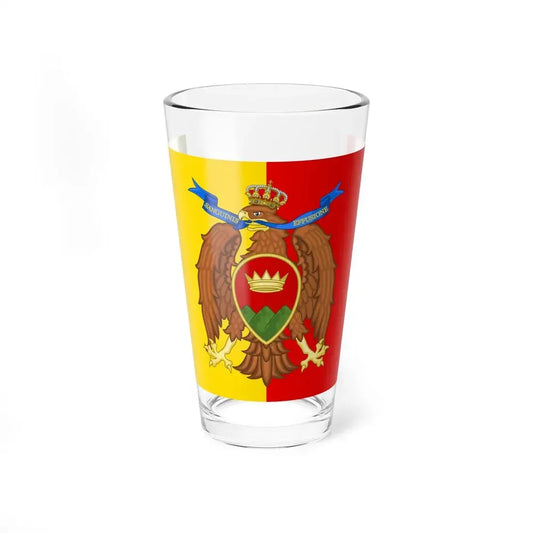 Flag of Catanzaro (Italy) Pint Glass 16oz 16oz - Go Mug Yourself