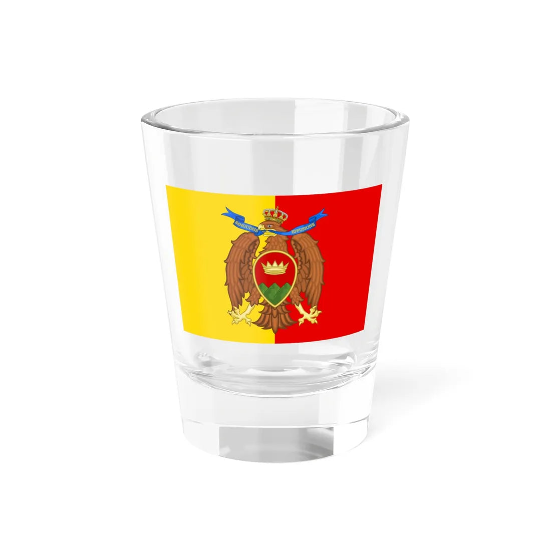 Flag of Catanzaro (Italy) Shot Glass 1.5oz 1.5oz - Go Mug Yourself