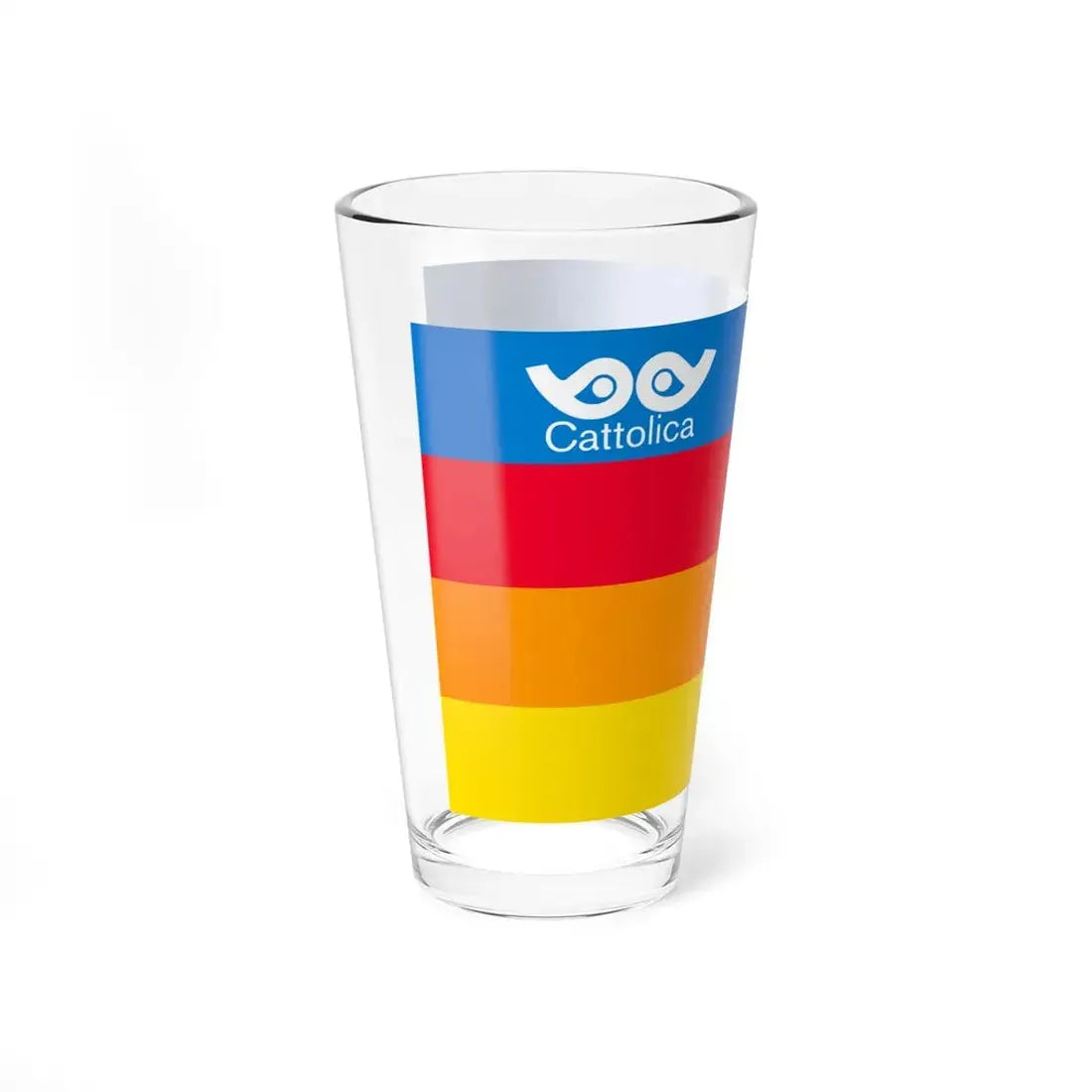 Flag of Cattolica (Italy) Pint Glass 16oz - Go Mug Yourself