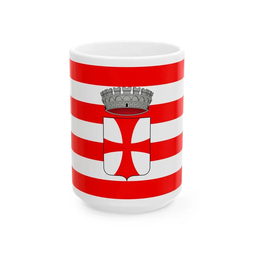 Flag of Cavalese (Italy) White Coffee Mug 15oz - Go Mug Yourself