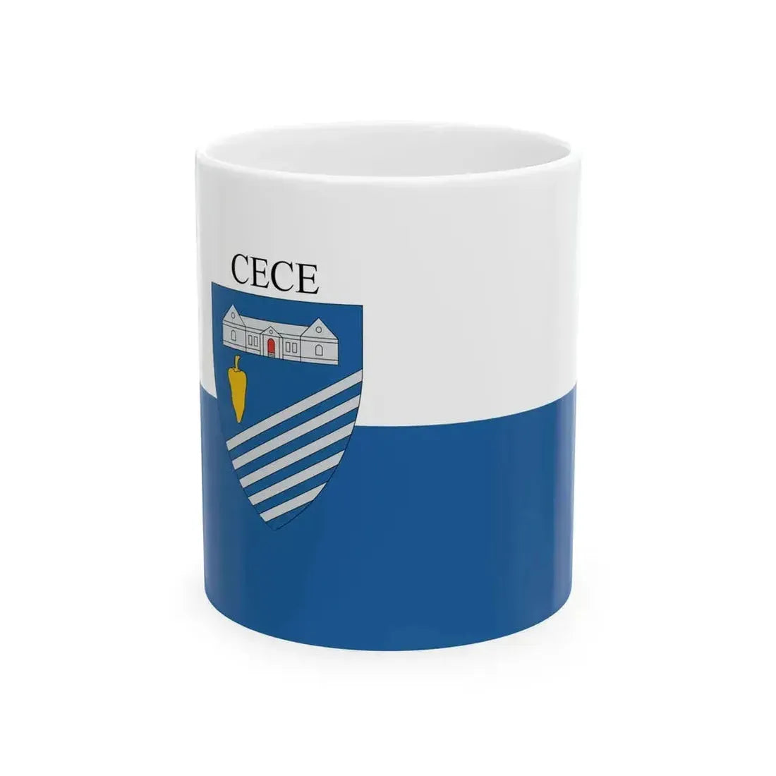 Flag of Cece Hungary (Hungary) White Coffee Mug 11oz - Go Mug Yourself