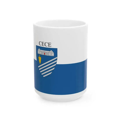 Flag of Cece Hungary (Hungary) White Coffee Mug 15oz - Go Mug Yourself