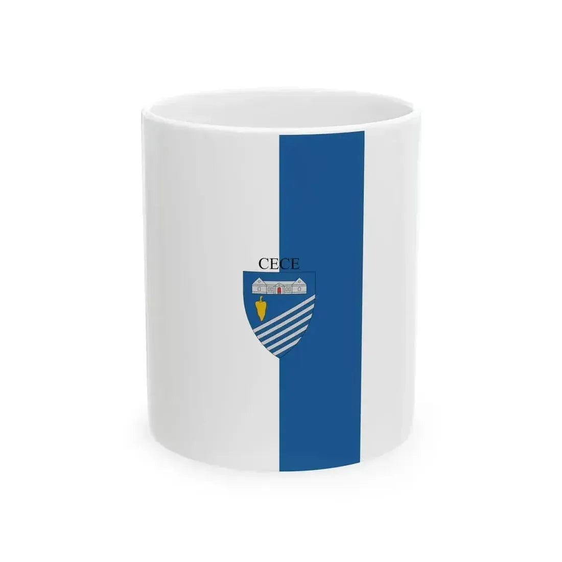Flag of Cece Hungary vertical (Hungary) White Coffee Mug 11oz - Go Mug Yourself