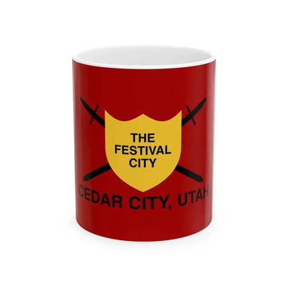 Flag of Cedar City Utah 2010-2023 (United States) White Coffee Mug 11oz - Go Mug Yourself