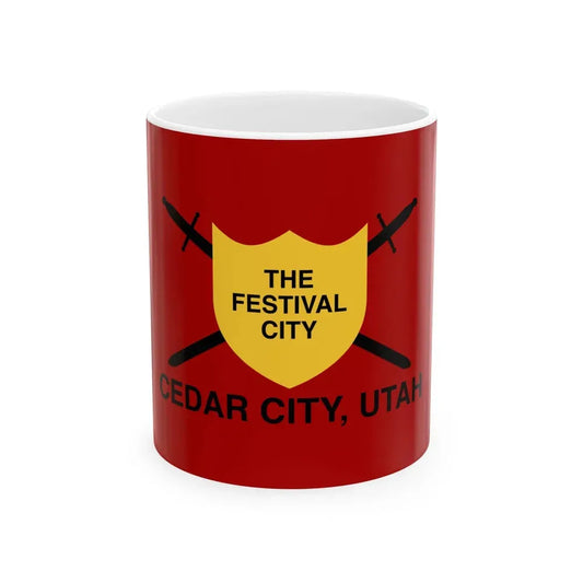 Flag of Cedar City Utah 2010-2023 (United States) White Coffee Mug 11oz - Go Mug Yourself