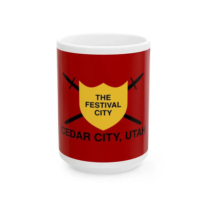 Flag of Cedar City Utah 2010-2023 (United States) White Coffee Mug 15oz - Go Mug Yourself